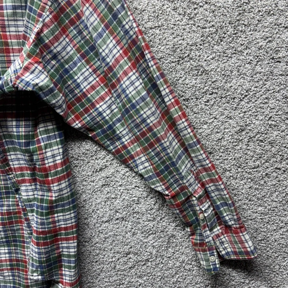 Vintage Y2K Polo Ralph Lauren The Big Shirt Mens Large Plaid Flannel Button Down